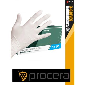   Procera X-DIAGNOSTIC latex egyszerhasználatos púdermentes munkakesztyű doboz 100 db - egyéni védőeszköz