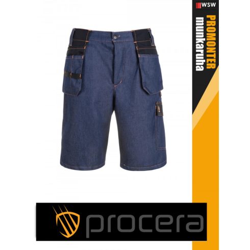 Procera PROMONTER JEANS szakadás és kopásálló technikai rövidnadrág - munkaruha