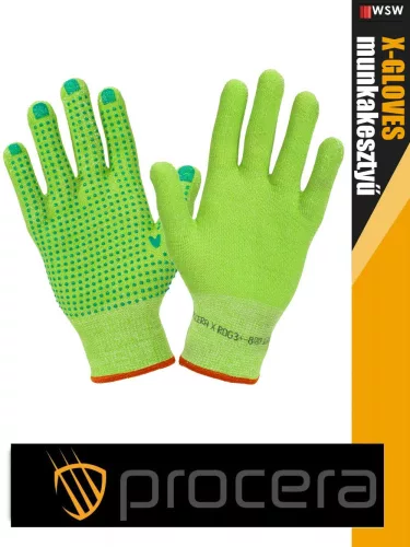 Procera X-ROG 3-as vágásbiztos pöttyös munkakesztyű - egyéni védőeszköz
