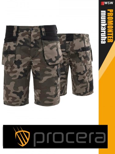 Procera PROMONTER CAMOGREEN szakadás és kopásálló technikai rövidnadrág - munkaruha