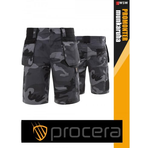 Procera PROMONTER CAMOGREY szakadás és kopásálló technikai rövidnadrág - munkaruha