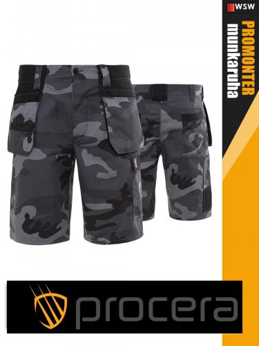Procera PROMONTER CAMOGREY szakadás és kopásálló technikai rövidnadrág - munkaruha