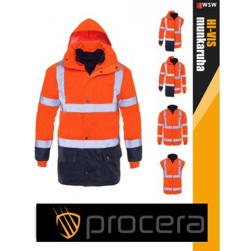   Procera PROVISO HVORANGE 5in1 bélelt vízálló kabát - munkaruha