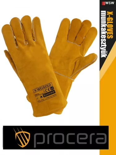 Procera X-WELGOLD erősített kombinált bőr hegesztő munkakesztyű - egyéni védőeszköz