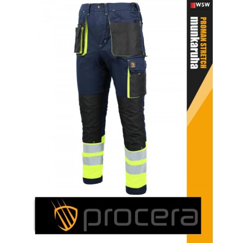 Procera PROMAN STRETCH NAVYHV technikai slimfit rugalmas deréknadrág - munkaruha