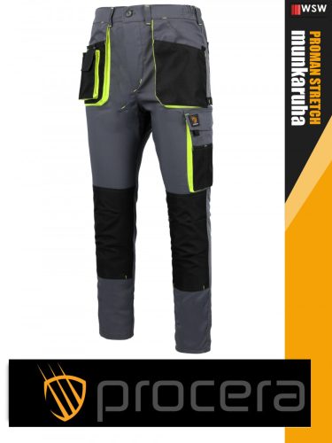 Procera PROMAN STRETCH GREY technikai slimfit rugalmas deréknadrág - munkaruha