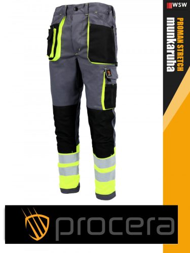 Procera PROMAN STRETCH GREYHV technikai slimfit rugalmas deréknadrág - munkaruha