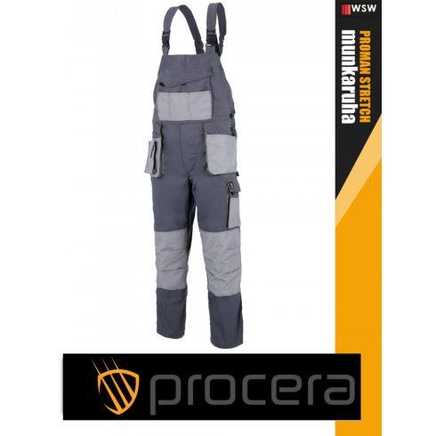 Procera PROMAN STRETCH GREY technikai rugalmas kantárosnadrág - munkaruha