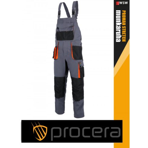 Procera PROMAN STRETCH GREY technikai rugalmas kantárosnadrág - munkaruha