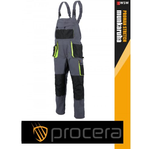 Procera PROMAN STRETCH GREY technikai rugalmas kantárosnadrág - munkaruha