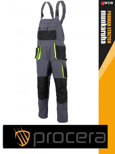Procera PROMAN STRETCH GREY technikai rugalmas kantárosnadrág - munkaruha