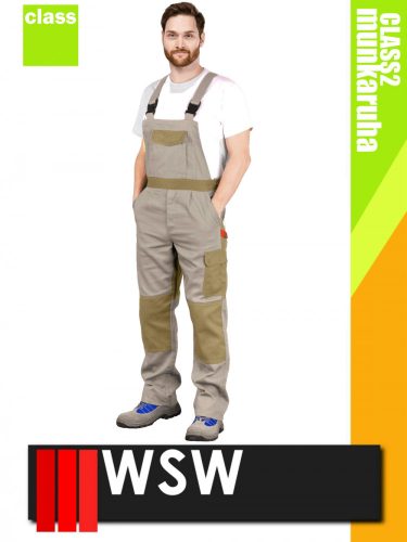 WSW VACILA BEIGE technikai pamut kantáros munkanadrág - munkaruha