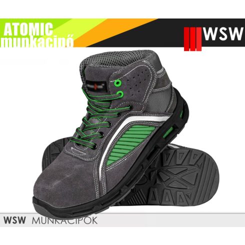 WSW ATOMIC S1 GREEN technikai fémmentes munkacipő - munkabakancs