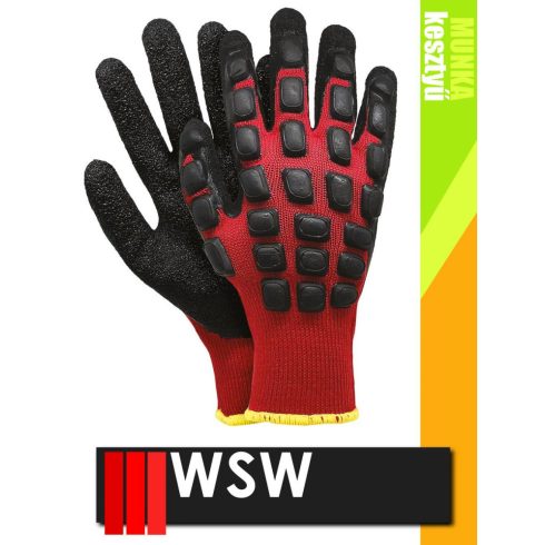 WSW DRAGON SCALE mártott latex munkakesztyű - 12 pár/csomag