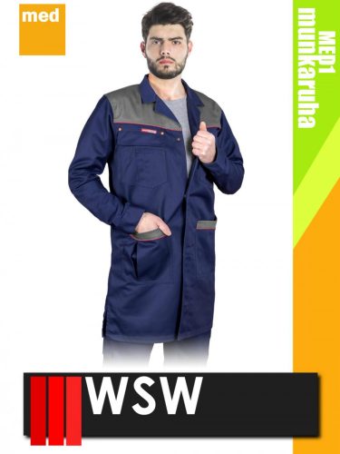 WSW KENTUCKY GREY technikai kevertszálas munkaköpeny - munkaruha