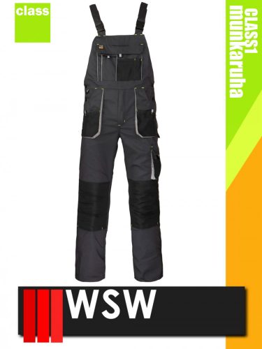WSW UNO GREYBLACK technikai kevertszálas kantáros munkanadrág - munkaruha