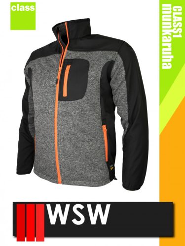 WSW UNO GREYORANGE technikai kevertszálas softshell pulóver - munkaruha
