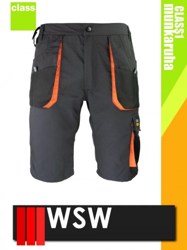 WSW UNO GREYORANGE technikai kevertszálas rövid munkanadrág - munkaruha