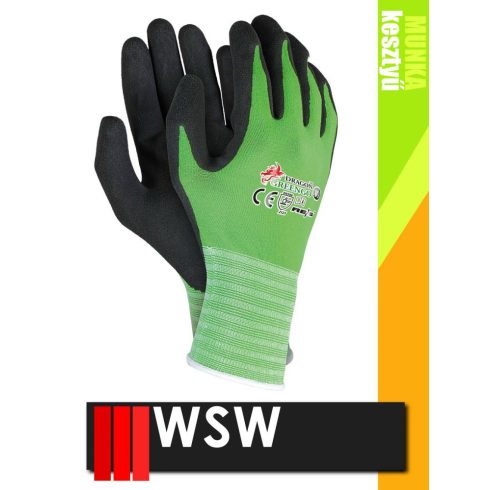 WSW DRAGON GREENGO mártott latex munkakesztyű - 12 pár/csomagGREENGO