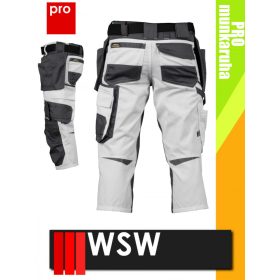   WSW PRO RUBENADA WHITE technikai kevertszálas rövid lengőzsebes munkanadrág - munkaruha