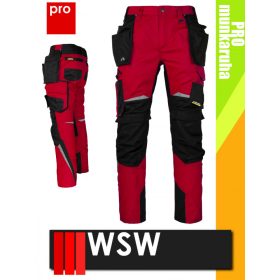   WSW PRO RUBENADA RED technikai kevertszálas derekas lengőzsebes munkanadrág - munkaruha
