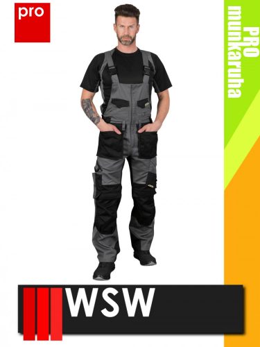 WSW PRO RUBENADA GREY technikai kevertszálas kantáros munkanadrág - munkaruha