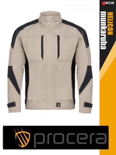 Procera HELICON KHAKI rip-stop hasadásmentes technikai munkakabát - munkaruha