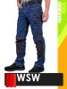 WSW MED DENIM NAVY technikai kevertszálas derekas farmer munkanadrág - munkaruha
