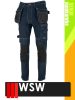 WSW MED DENIM NAVY technikai kevertszálas derekas farmer munkanadrág - munkaruha