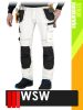 WSW MED DENIM WHITE technikai kevertszálas derekas farmer munkanadrág - munkaruha