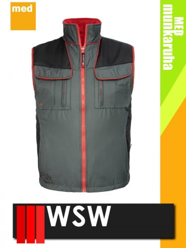 WSW ABANICO GREYRED 2IN1 technikai téli bélelt kifordítható mellény - munkaruha