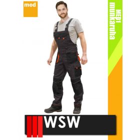   WSW SETENTA ANTHRACITEORANGE technikai kevertszálas kantáros munkanadrág - munkaruha