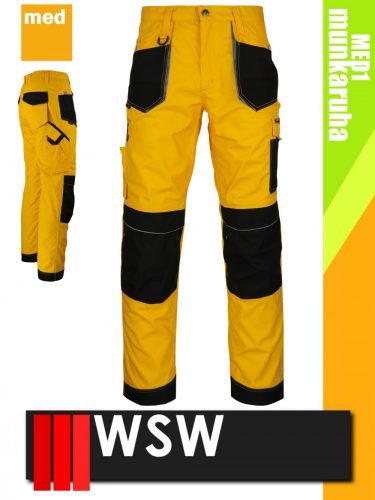 WSW SETENTA YELLOW technikai kevertszálas derekas munkanadrág - munkaruha