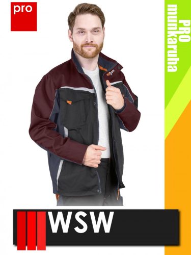 WSW NIAGARA BLACK technikai kevertszálas prémium munkakabát - munkaruha