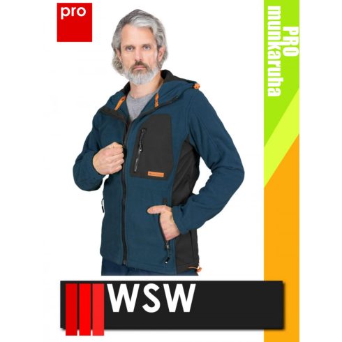 WSW NIAGARA MIDNIGHTORANGE technikai polár softshell prémium pulóver - munkaruha