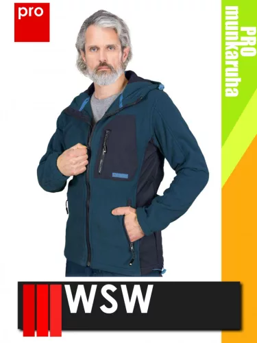 WSW NIAGARA MIDNIGHTBLUE technikai polár softshell prémium pulóver - munkaruha