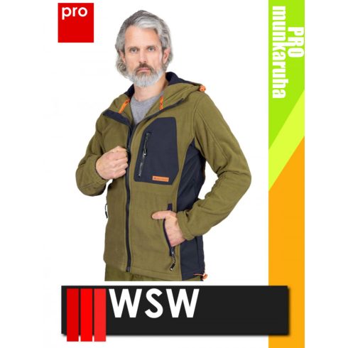 WSW NIAGARA OLIVE technikai polár softshell prémium pulóver - munkaruha