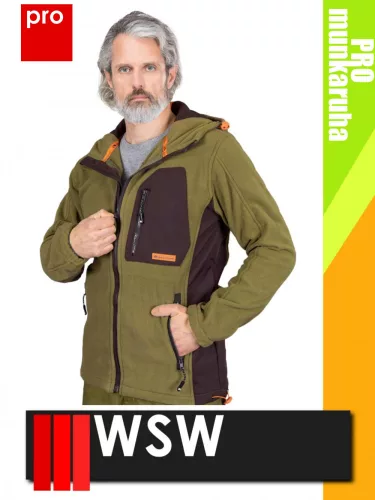 WSW NIAGARA OLIVE technikai polár softshell prémium pulóver - munkaruha