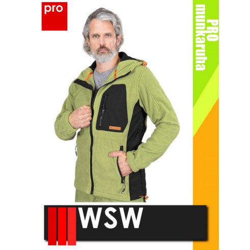 WSW NIAGARA LIME technikai polár softshell prémium pulóver - munkaruha