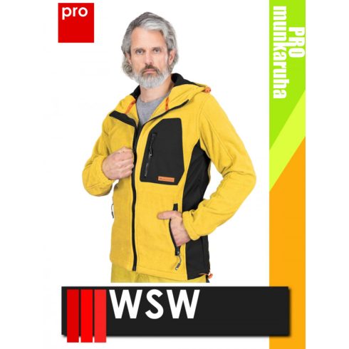 WSW NIAGARA YELLOW technikai polár softshell prémium pulóver - munkaruha