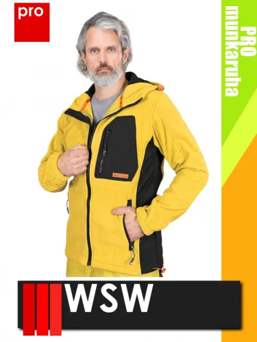 WSW NIAGARA YELLOW technikai polár softshell prémium pulóver - munkaruha
