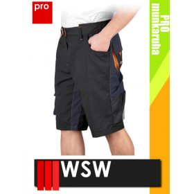   WSW NIAGARA BLACK technikai kevertszálas rövid prémium munkanadrág - munkaruha