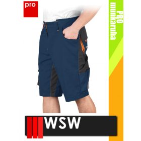   WSW NIAGARA MIDNIGHTORANGE technikai kevertszálas rövid prémium munkanadrág - munkaruha