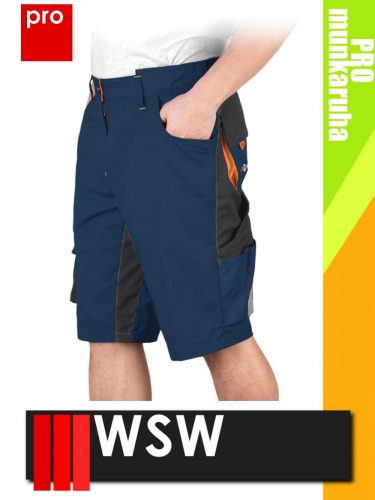 WSW NIAGARA MIDNIGHTORANGE technikai kevertszálas rövid prémium munkanadrág - munkaruha