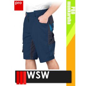   WSW NIAGARA MIDNIGHTBLUE technikai kevertszálas rövid prémium munkanadrág - munkaruha