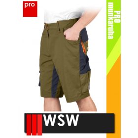   WSW NIAGARA OLIVE technikai kevertszálas rövid prémium munkanadrág - munkaruha