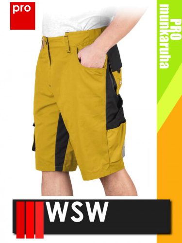 WSW NIAGARA YELLOW technikai kevertszálas rövid prémium munkanadrág - munkaruha