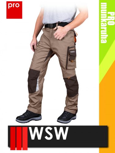 WSW NIAGARA BEIGE technikai kevertszálas derekas prémium munkanadrág - munkaruha