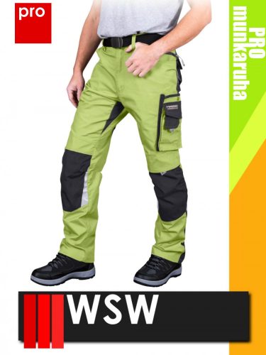 WSW NIAGARA LIME technikai kevertszálas derekas prémium munkanadrág - munkaruha
