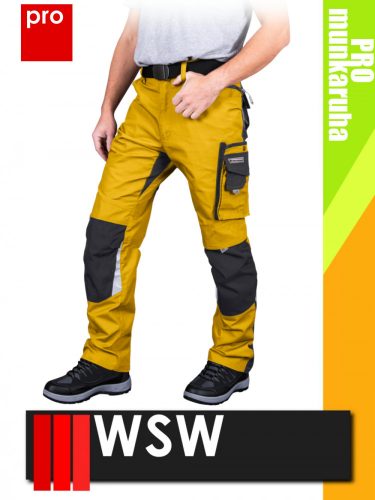 WSW NIAGARA YELLOW technikai kevertszálas derekas prémium munkanadrág - munkaruha